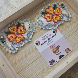 Floral Bison Earrings