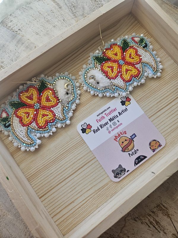 Floral Bison Earrings